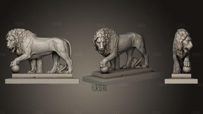 Neoclassical Lion stl model for CNC